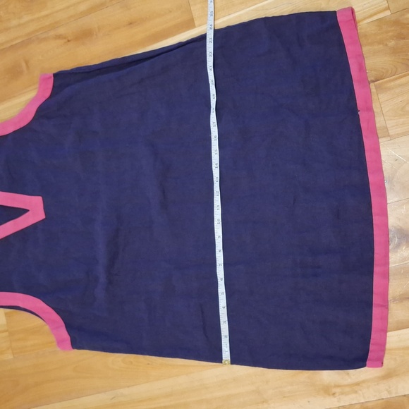 Sigrid Olsen Linen Sleeveless Mini Dress Size XL Purple & Pink - Picture 9 of 10